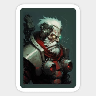 Cyborg Santa Clause Sticker